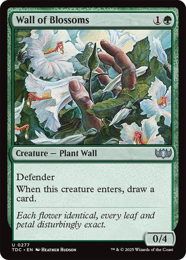 Image for Wall of Blossoms (277) [Tarkir: Dragonstorm] - Magic: The Gathering