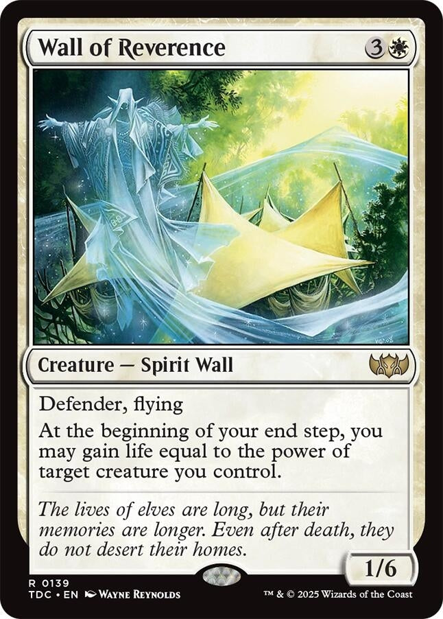 Image for Wall of Reverence (139) [Tarkir: Dragonstorm] - Magic: The Gathering