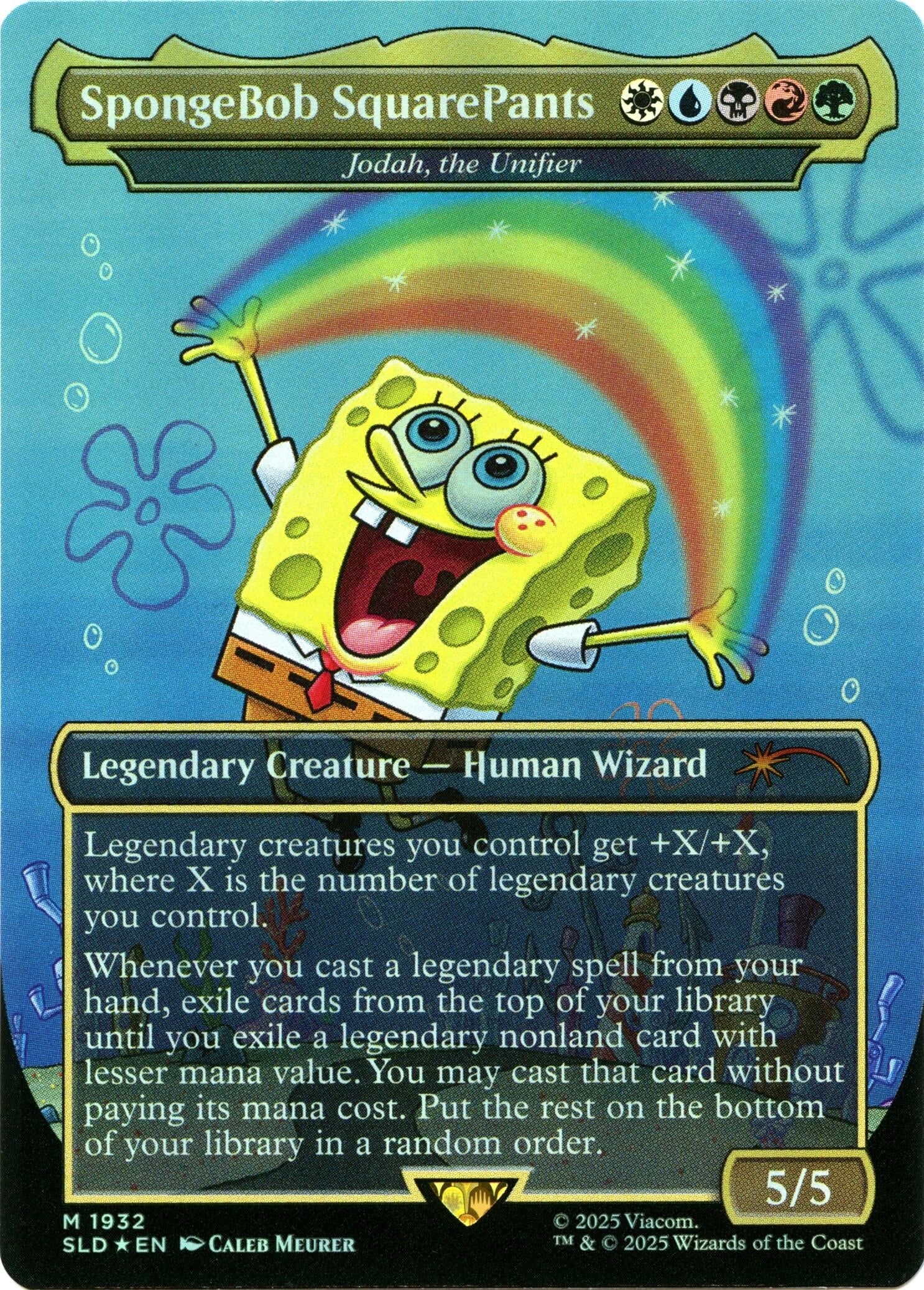 Image for SpongeBob SquarePants - Jodah, the Unifier (Rainbow Foil) (1932) [Secret Lair Drop Series] - Magic: The Gathering