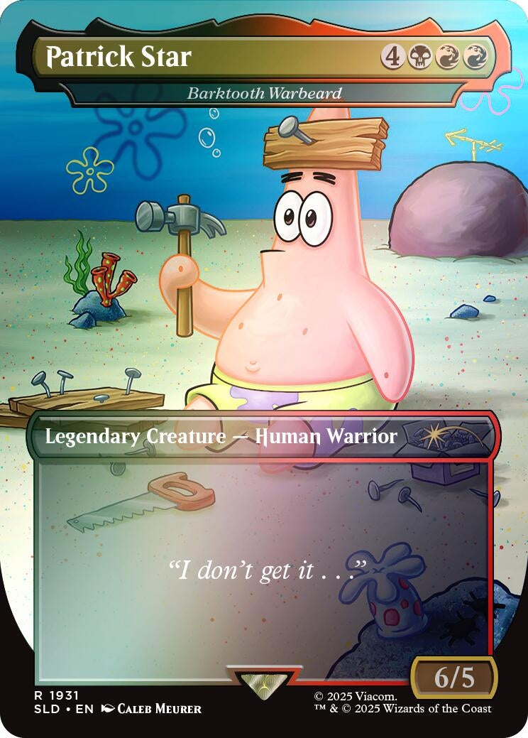 Image for Patrick Star - Barktooth Warbeard (Rainbow Foil) (1931) [Secret Lair Drop Series] - Magic: The Gathering