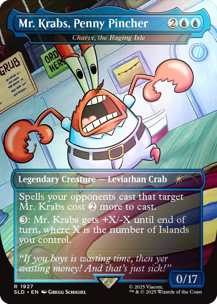 Image for Mr. Krabs, Penny Pincher - Charix, the Raging Isle (Rainbow Foil) (1927) [Secret Lair Drop Series] - Magic: The Gathering