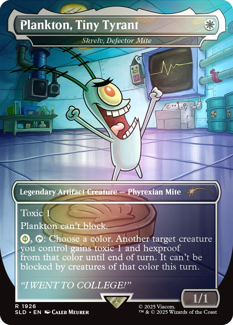 Image for Plankton, Tiny Tyrant - Skrelv, Defector Mite (Rainbow Foil) (1926) [Secret Lair Drop Series] - Magic: The Gathering