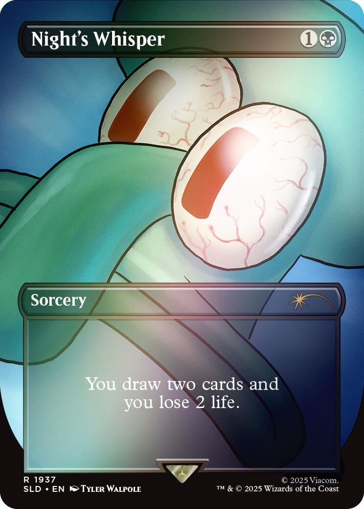 Image for Night's Whisper (Rainbow Foil) (1937) [Secret Lair Drop Series] - Magic: The Gathering
