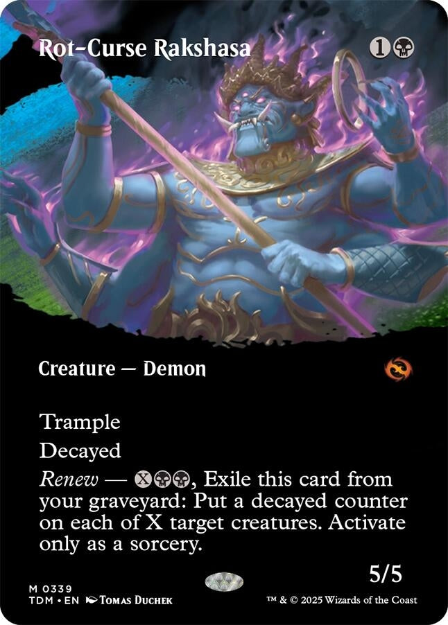 Image for Rot-Curse Rakshasa (Borderless) (339) [Tarkir: Dragonstorm] - Magic: The Gathering