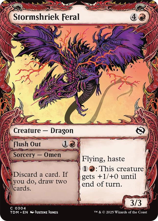 Image for Stormshriek Feral (Showcase) (304) [Tarkir: Dragonstorm] - Magic: The Gathering