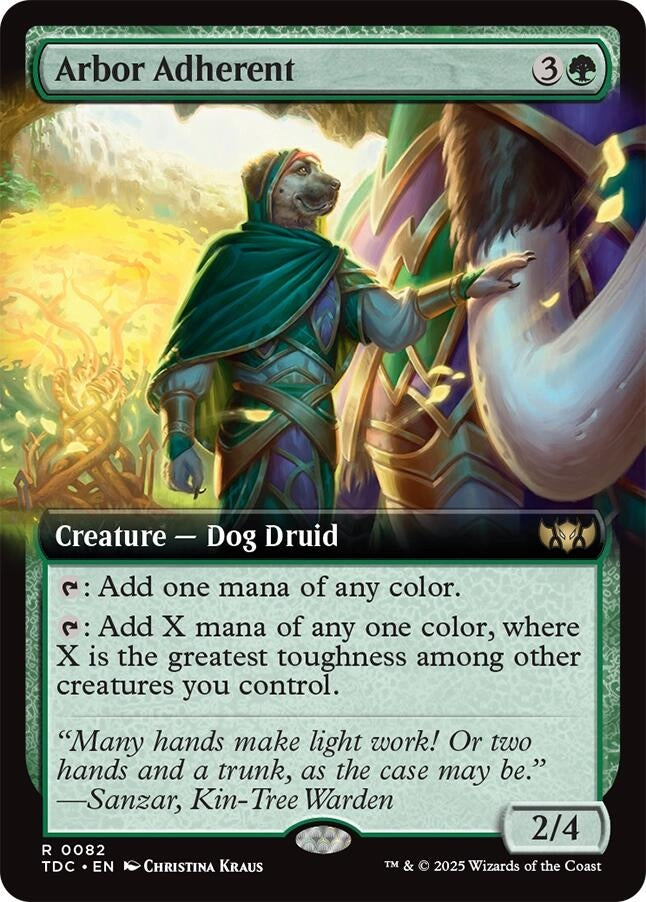 Image for Arbor Adherent (Extended Art) (82) [Tarkir: Dragonstorm] - Magic: The Gathering