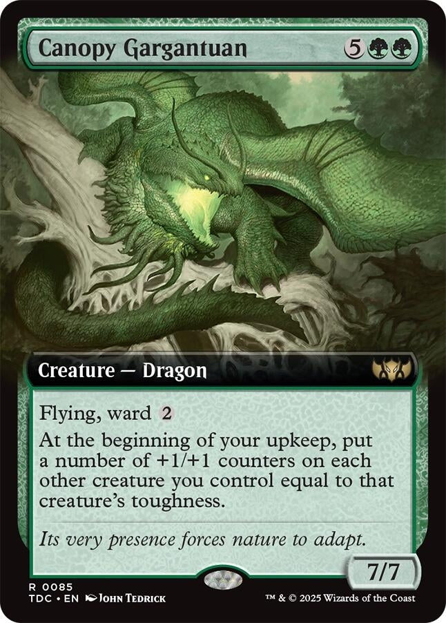 Image for Canopy Gargantuan (Extended Art) (85) [Tarkir: Dragonstorm] - Magic: The Gathering