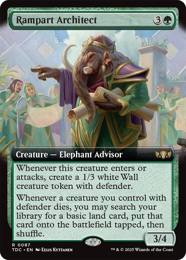 Image for Rampart Architect (Extended Art) (87) [Tarkir: Dragonstorm] - Magic: The Gathering
