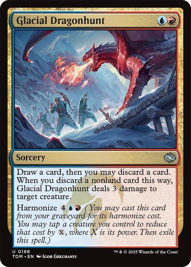 Image for Glacial Dragonhunt (188) [Tarkir: Dragonstorm] - Magic: The Gathering