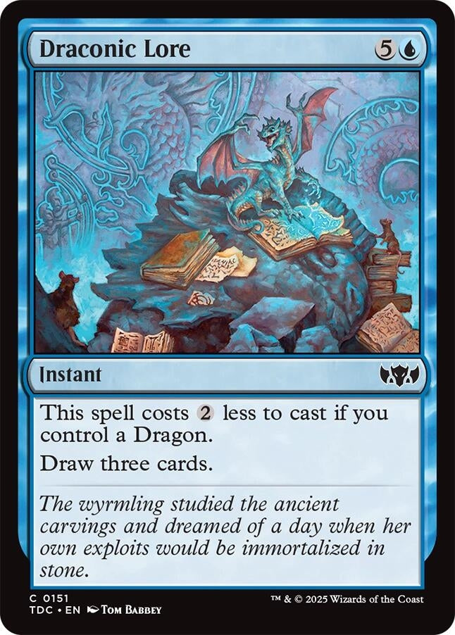 Image for Draconic Lore (151) [Tarkir: Dragonstorm] - Magic: The Gathering