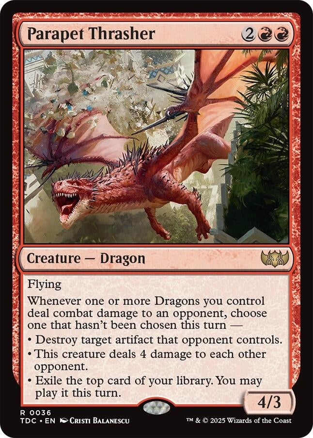 Image for Parapet Thrasher (36) [Tarkir: Dragonstorm] - Magic: The Gathering