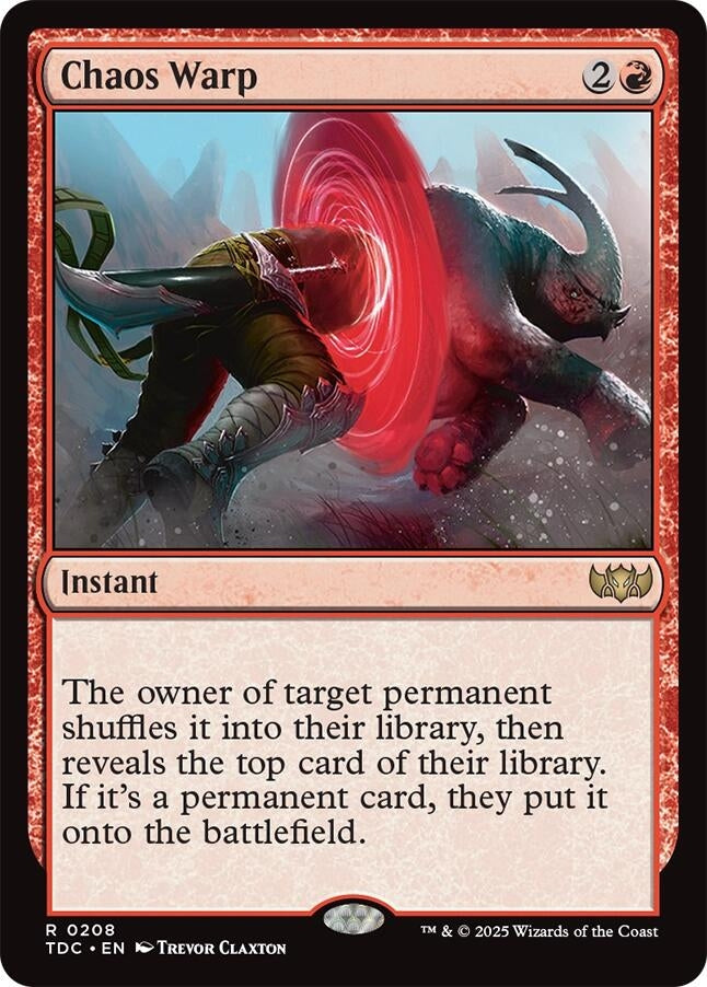 Image for Chaos Warp (208) [Tarkir: Dragonstorm] - Magic: The Gathering