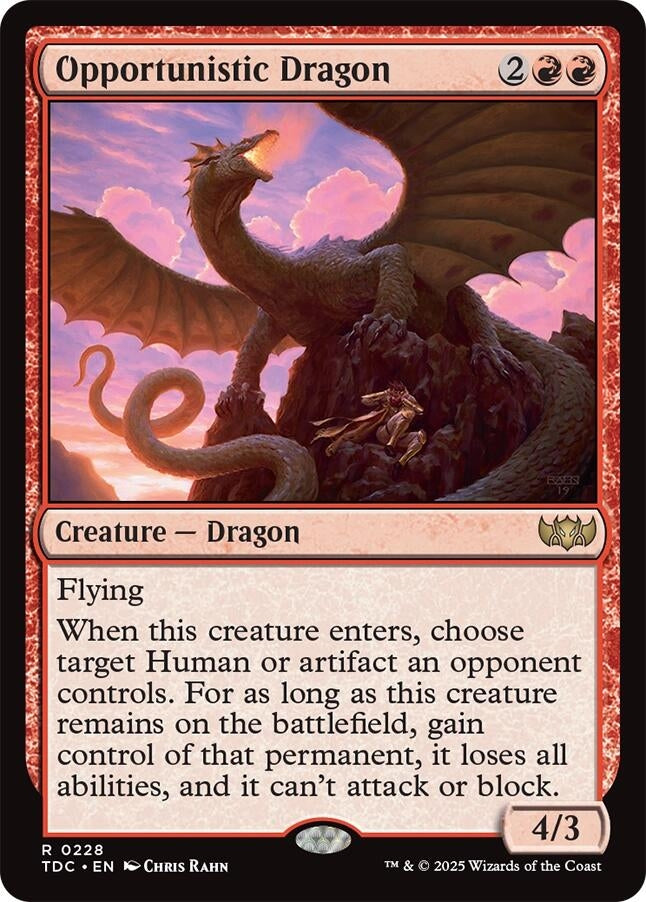 Image for Opportunistic Dragon (228) [Tarkir: Dragonstorm] - Magic: The Gathering