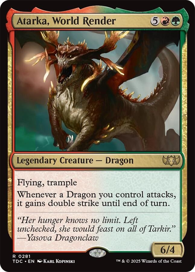 Image for Atarka, World Render (281) [Tarkir: Dragonstorm] - Magic: The Gathering