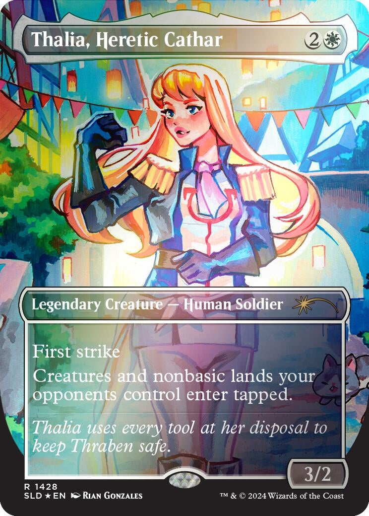 Image for Thalia, Heretic Cathar (Rainbow Foil) (1428) [Secret Lair Drop Series] - Magic: The Gathering