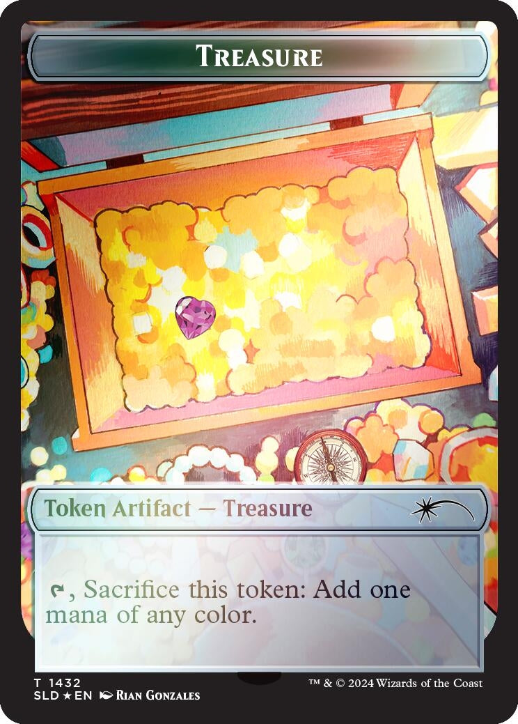 Image for Treasure Token (1432) (Rainbow Foil) (1432) [Secret Lair Drop Series] - Magic: The Gathering