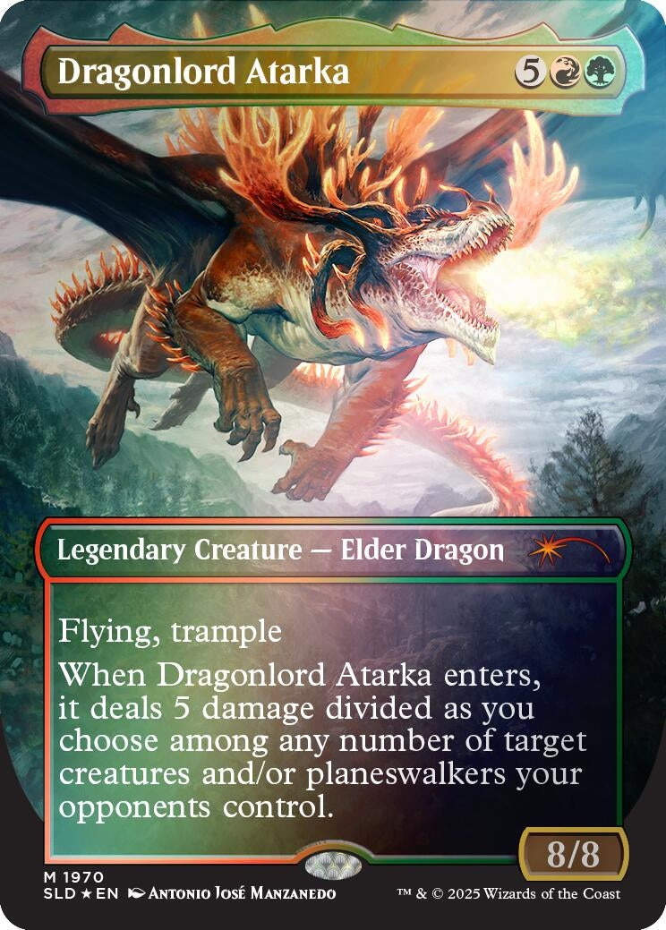 Image for Dragonlord Atarka (Rainbow Foil) (1970) [Secret Lair Drop Series] - Magic: The Gathering
