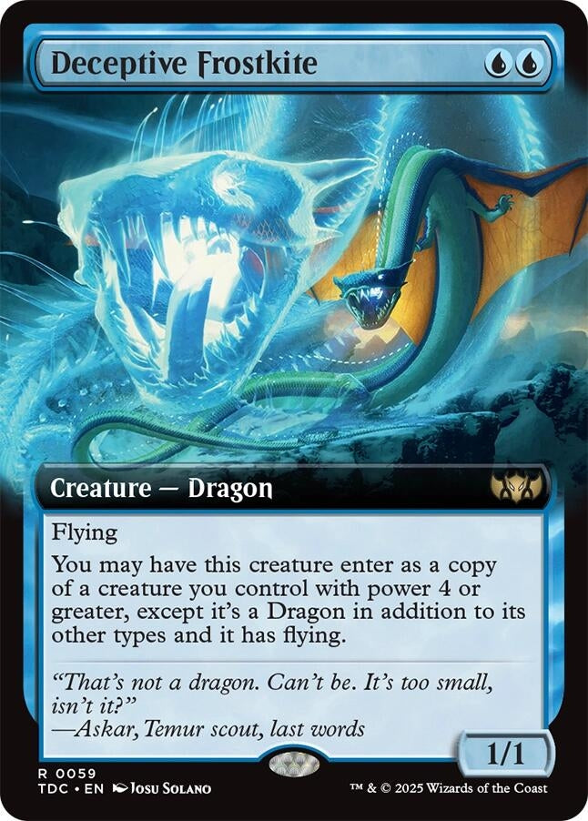 Image for Deceptive Frostkite (Extended Art) (59) [Tarkir: Dragonstorm] - Magic: The Gathering