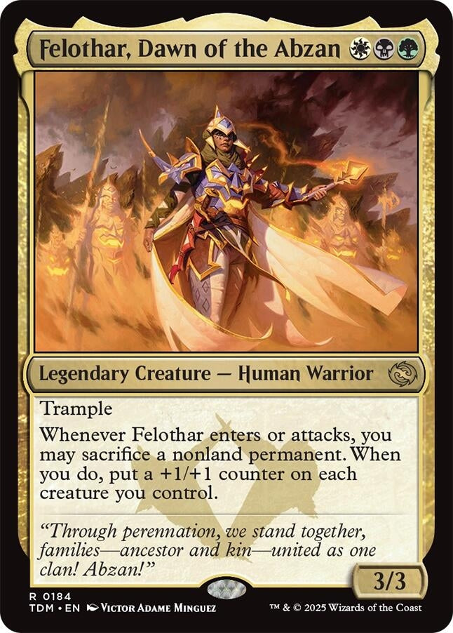 Image for Felothar, Dawn of the Abzan (184) [Tarkir: Dragonstorm] - Magic: The Gathering