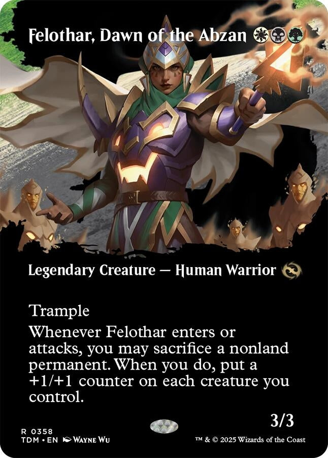 Image for Felothar, Dawn of the Abzan (Borderless) (358) [Tarkir: Dragonstorm] - Magic: The Gathering