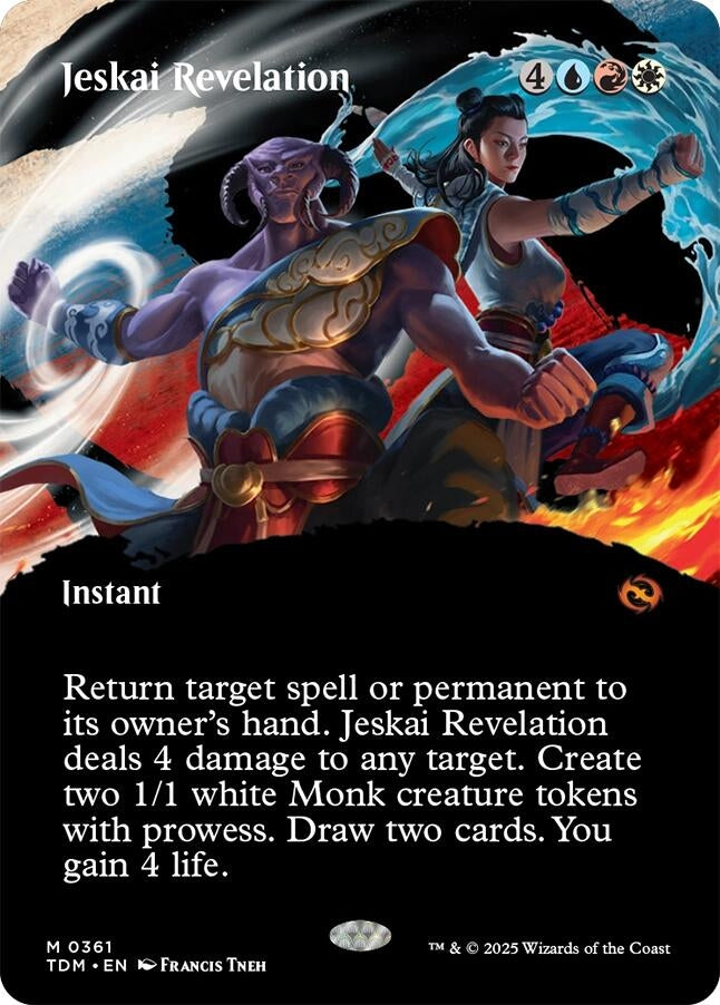 Image for Jeskai Revelation (Borderless) (361) [Tarkir: Dragonstorm] - Magic: The Gathering