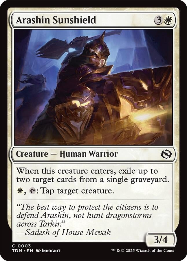 Image for Arashin Sunshield (3) [Tarkir: Dragonstorm] - Magic: The Gathering
