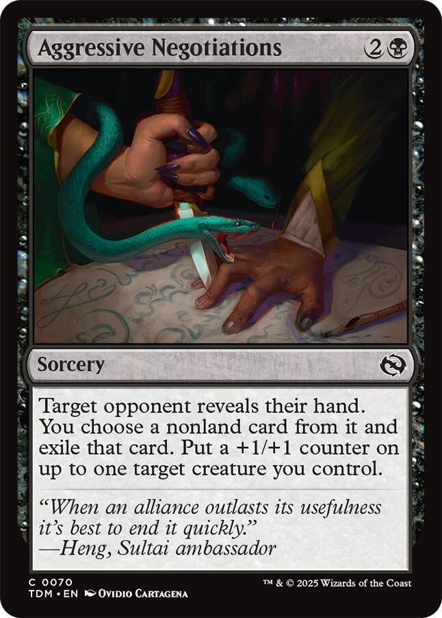 Image for Aggressive Negotiations (70) [Tarkir: Dragonstorm] - Magic: The Gathering