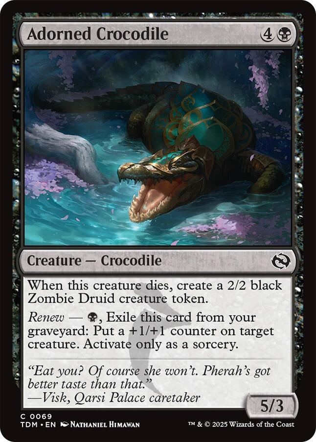 Image for Adorned Crocodile (69) [Tarkir: Dragonstorm] - Magic: The Gathering
