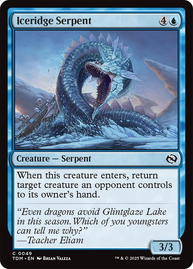 Image for Iceridge Serpent (49) [Tarkir: Dragonstorm] - Magic: The Gathering