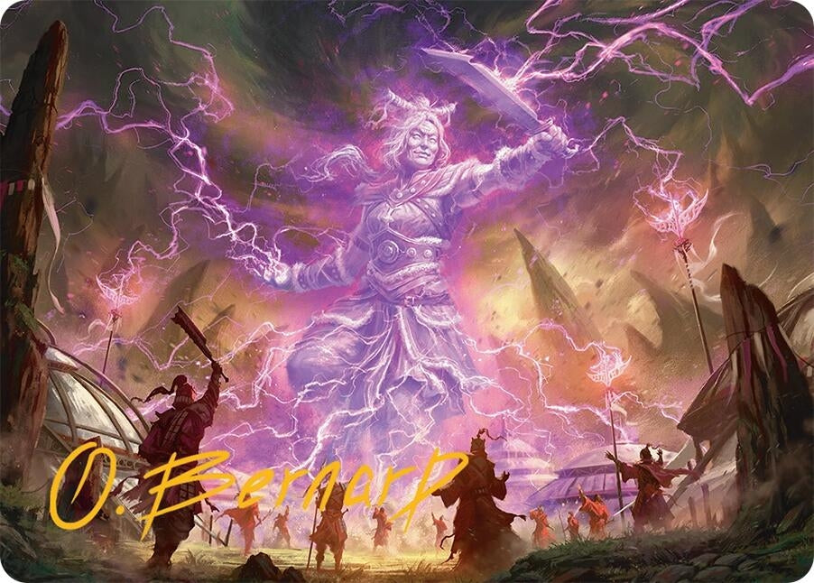 Image for Smile at Death Art Card (4/54) (Gold-Stamped Signature) (4) [Tarkir: Dragonstorm] - Magic: The Gathering