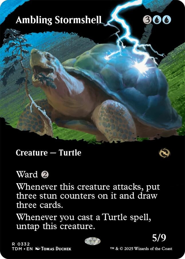 Image for Ambling Stormshell (Borderless) (332) [Tarkir: Dragonstorm] - Magic: The Gathering