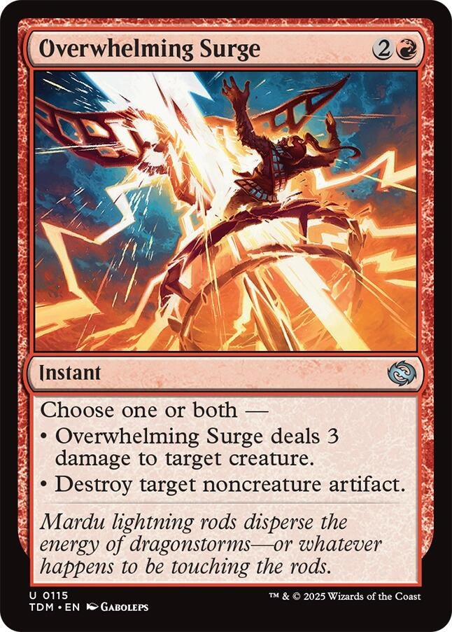 Image for Overwhelming Surge (115) [Tarkir: Dragonstorm] - Magic: The Gathering