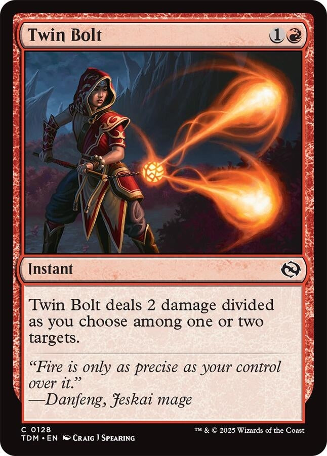 Image for Twin Bolt (128) [Tarkir: Dragonstorm] - Magic: The Gathering