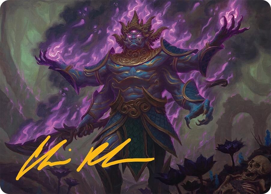 Image for Rot-Curse Rakshasa Art Card (13/54) (Gold-Stamped Signature) (13) [Tarkir: Dragonstorm] - Magic: The Gathering