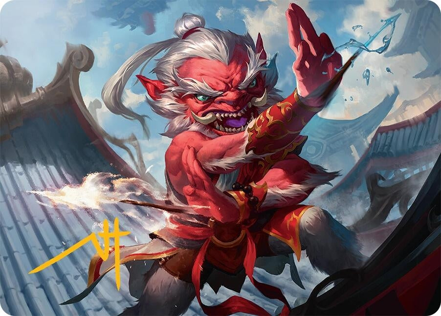Image for Devoted Duelist Art Card (15/54) (Gold-Stamped Signature) (15) [Tarkir: Dragonstorm] - Magic: The Gathering