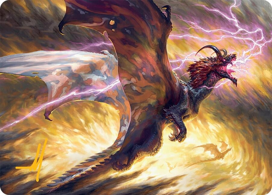 Image for Stormscale Scion Art Card (17/54) (Gold-Stamped Signature) (17) [Tarkir: Dragonstorm] - Magic: The Gathering