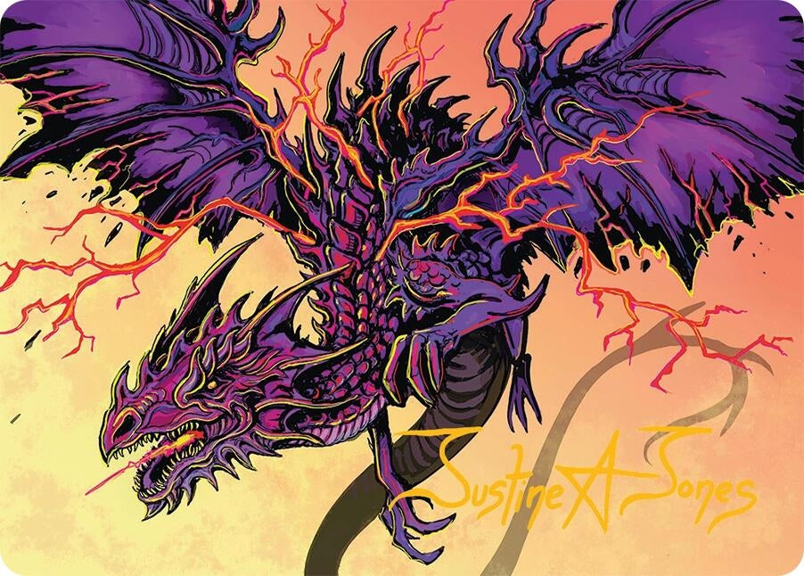 Image for Stormshriek Feral Art Card (35/54) (Gold-Stamped Signature) (35) [Tarkir: Dragonstorm] - Magic: The Gathering
