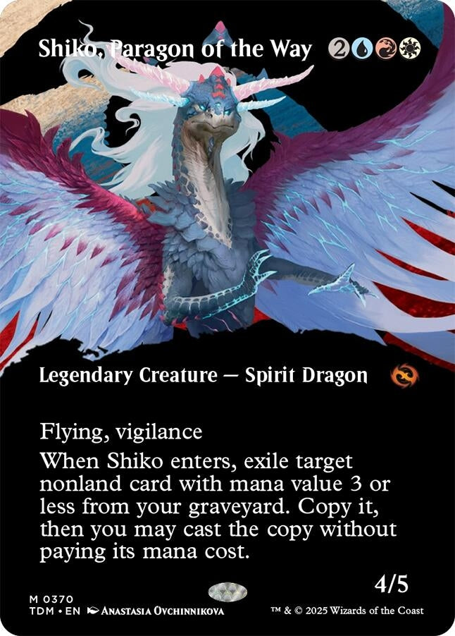 Image for Shiko, Paragon of the Way (Borderless) (370) [Tarkir: Dragonstorm] - Magic: The Gathering