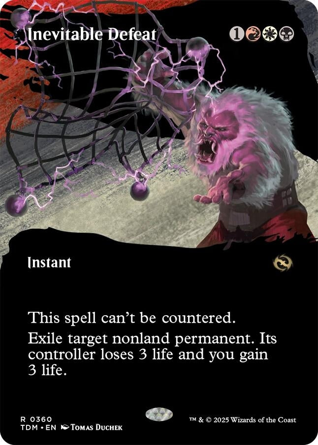 Image for Inevitable Defeat (Borderless) (360) [Tarkir: Dragonstorm] - Magic: The Gathering