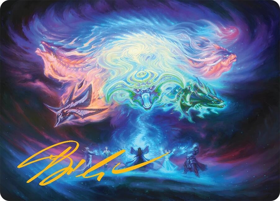 Image for Call the Spirit Dragons Art Card (21/54) (Gold-Stamped Signature) (21) [Tarkir: Dragonstorm] - Magic: The Gathering