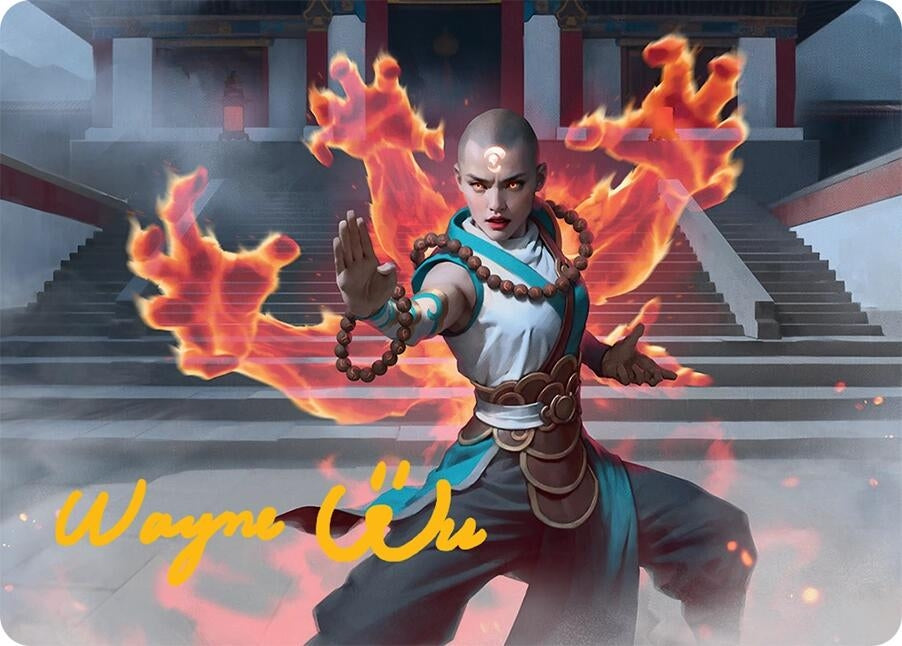 Image for Flamehold Grappler Art Card (24/54) (Gold-Stamped Signature) (24) [Tarkir: Dragonstorm] - Magic: The Gathering