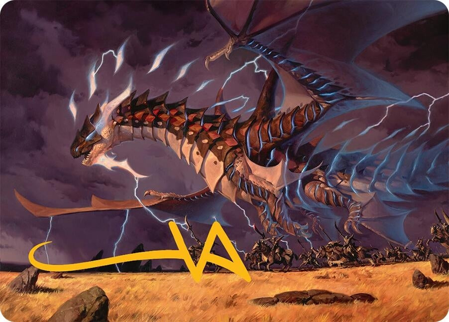 Image for Neriv, Heart of the Storm Art Card (25/54) (Gold-Stamped Signature) (25) [Tarkir: Dragonstorm] - Magic: The Gathering