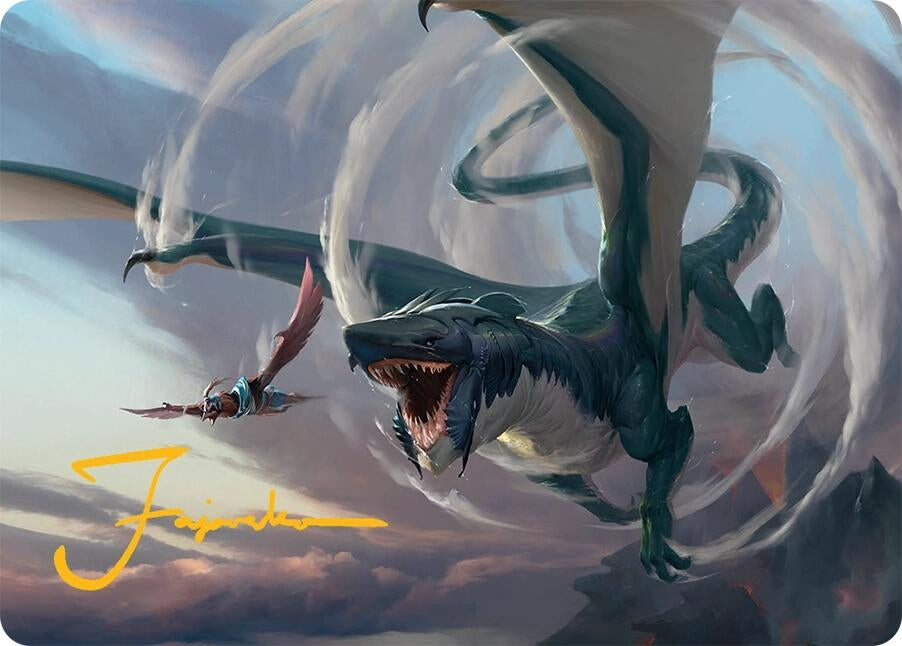 Image for Whirlwing Stormbrood Art Card (27/54) (Gold-Stamped Signature) (27) [Tarkir: Dragonstorm] - Magic: The Gathering