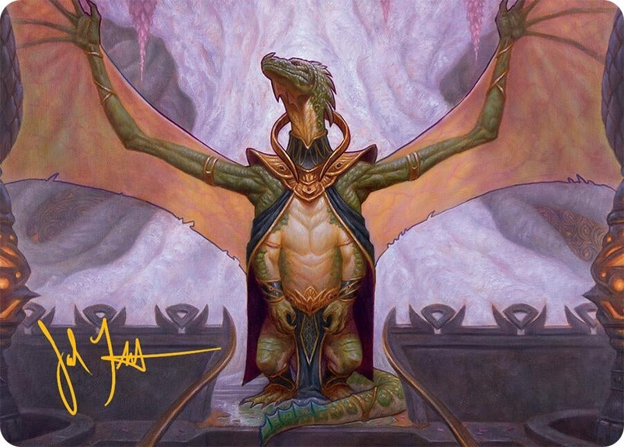Image for Kheru Goldkeeper Art Card (36/54) (Gold-Stamped Signature) (36) [Tarkir: Dragonstorm] - Magic: The Gathering