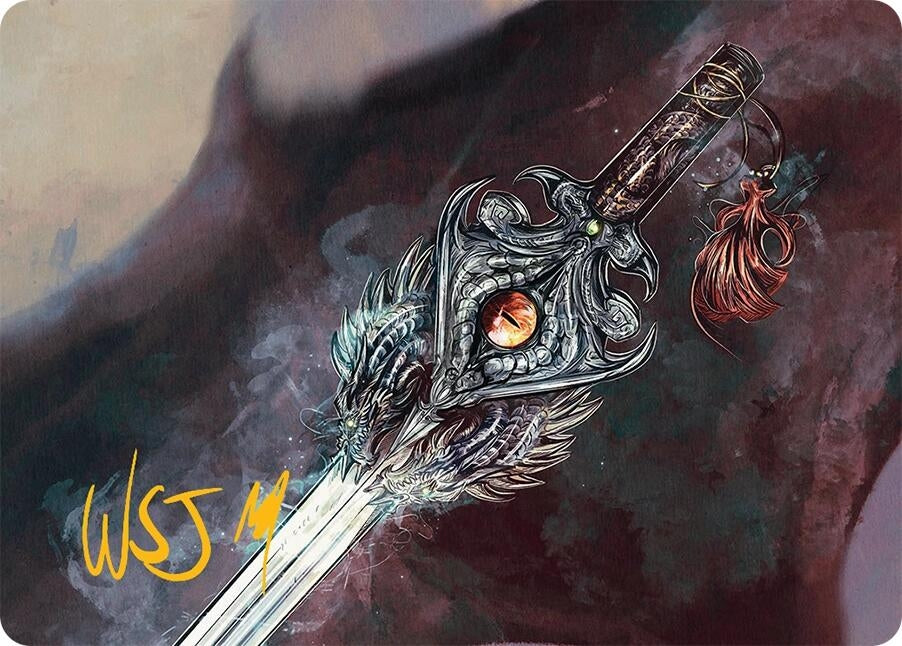 Image for Dragonfire Blade Art Card (40/54) (Gold-Stamped Signature) (40) [Tarkir: Dragonstorm] - Magic: The Gathering