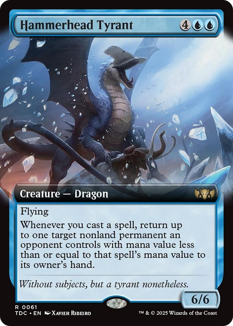 Image for Hammerhead Tyrant (Extended Art) (61) [Tarkir: Dragonstorm] - Magic: The Gathering