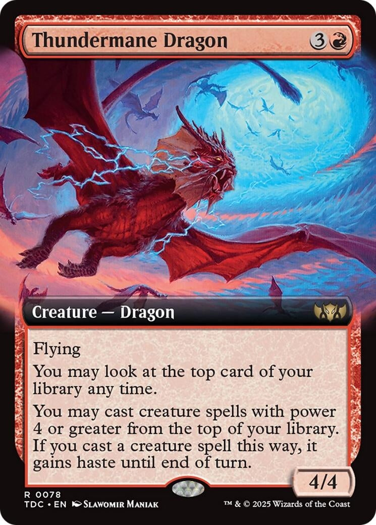 Image for Thundermane Dragon (Extended Art) (78) [Tarkir: Dragonstorm] - Magic: The Gathering