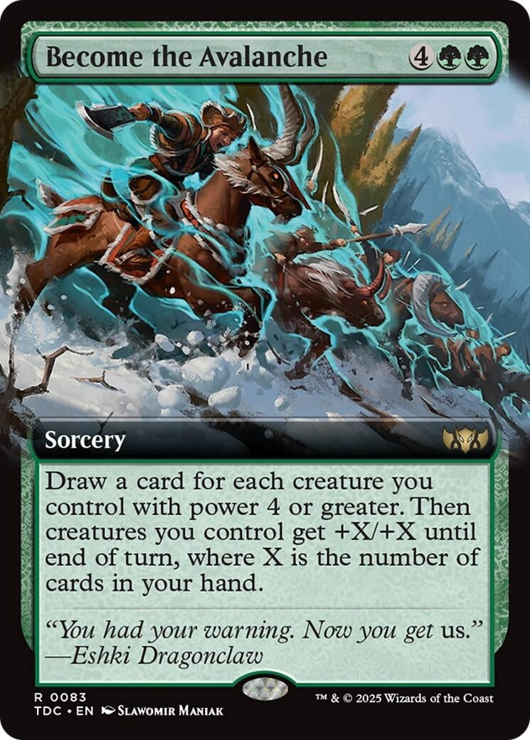 Image for Become the Avalanche (Extended Art) (83) [Tarkir: Dragonstorm] - Magic: The Gathering