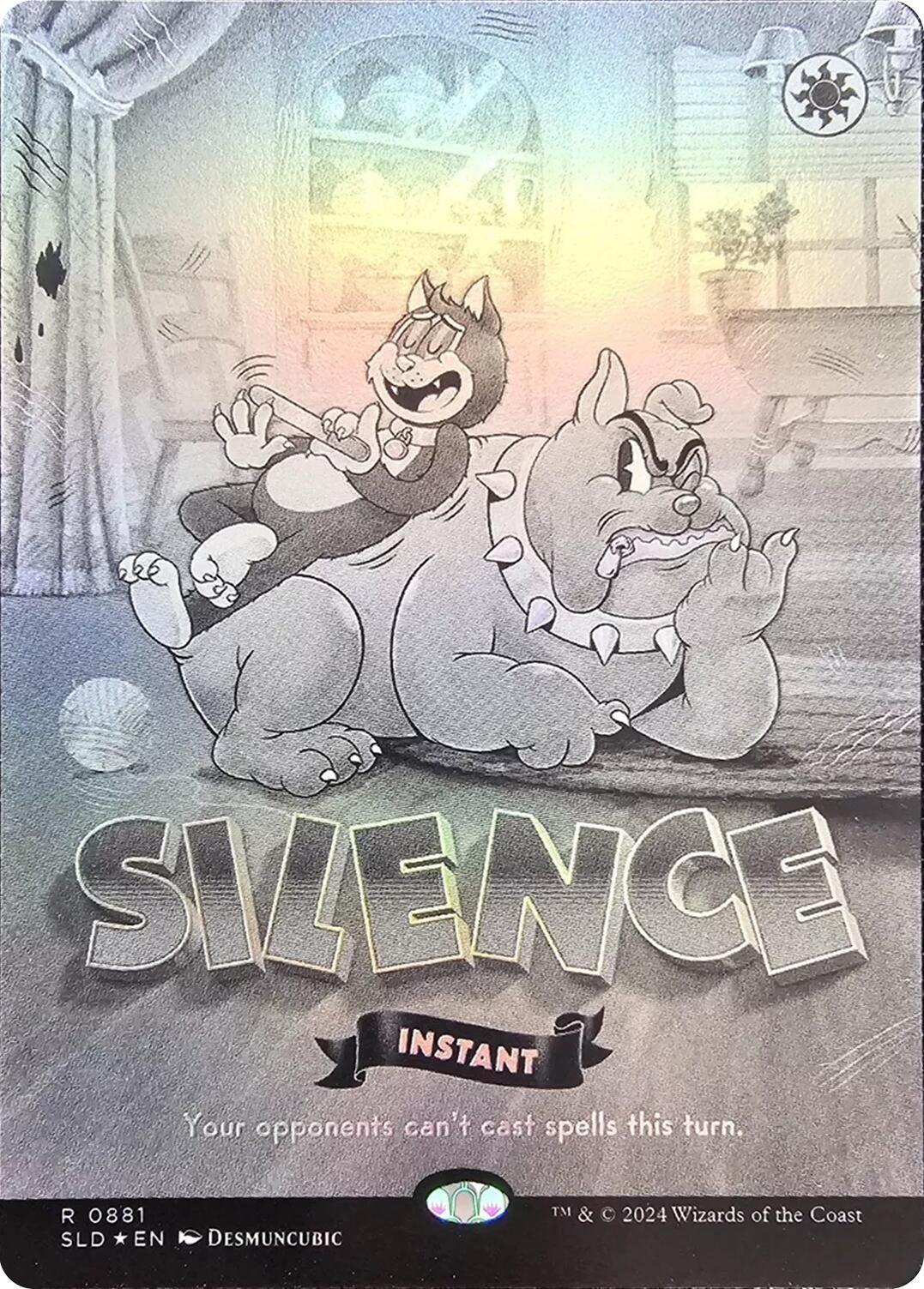 Silence (0881) (Black & White Foil) (881) [Secret Lair Drop Series]