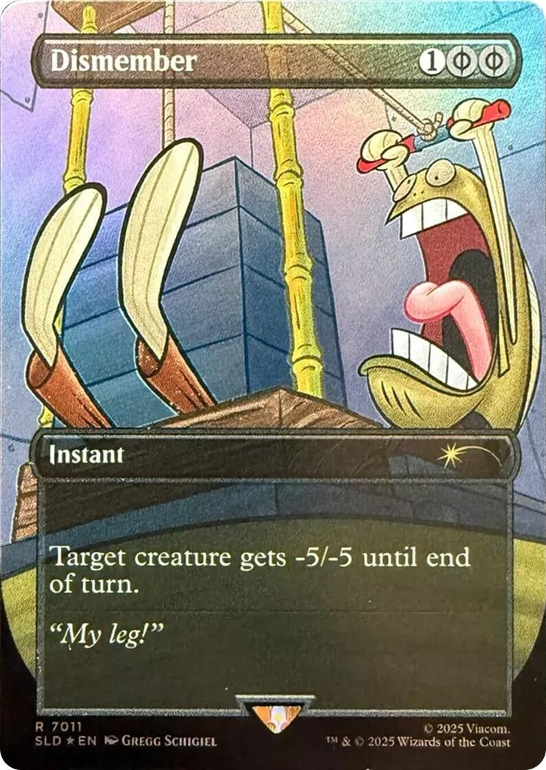 Image for Dismember (7011) (Rainbow Foil) (7011) [Secret Lair Drop Series] - Magic: The Gathering
